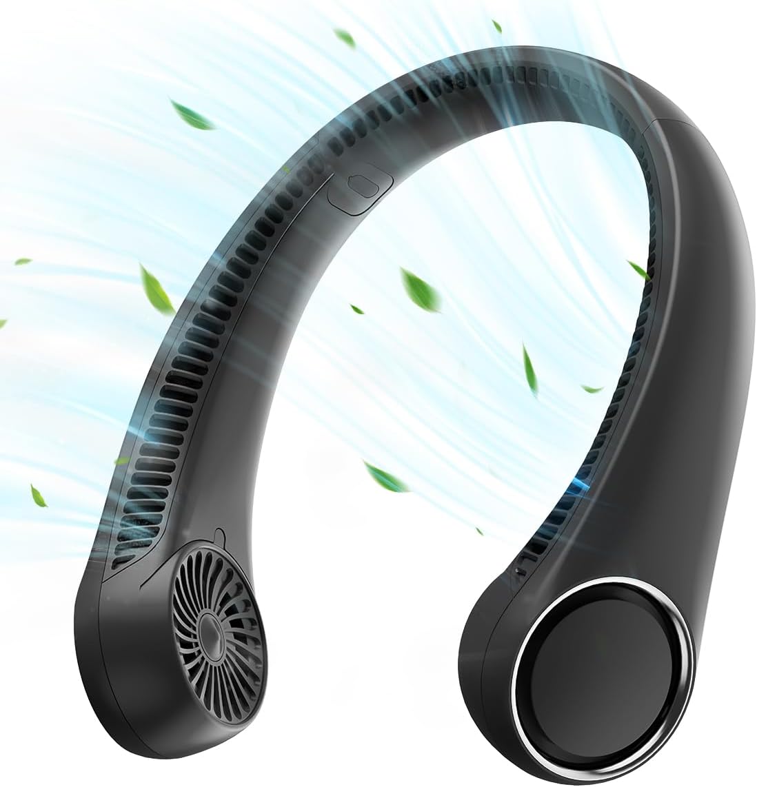 Bladeless Neck Fan Rechargeable Wearable Cooling Fan with 360° Airflow & 3 Speed Settings