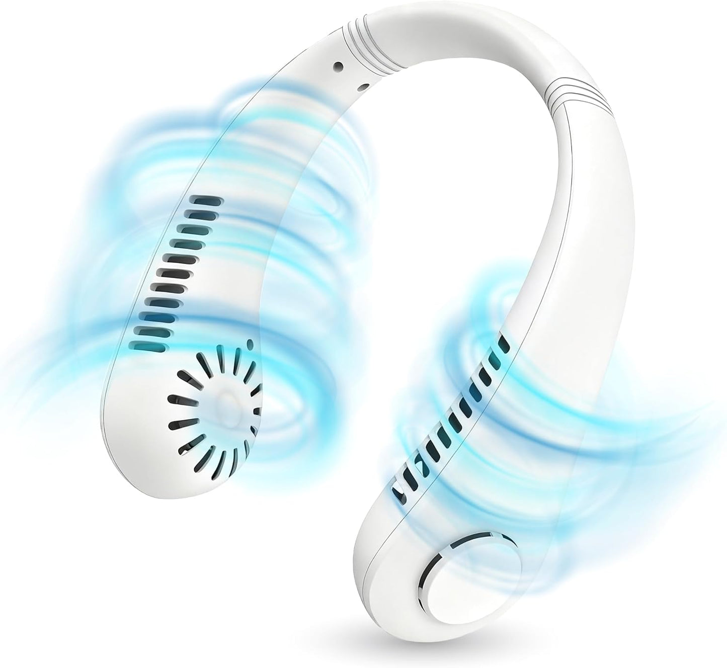 Portable Bladeless Neck Fan – Rechargeable Hands-Free Wearable Cooling Fan with 3 Speed Settings