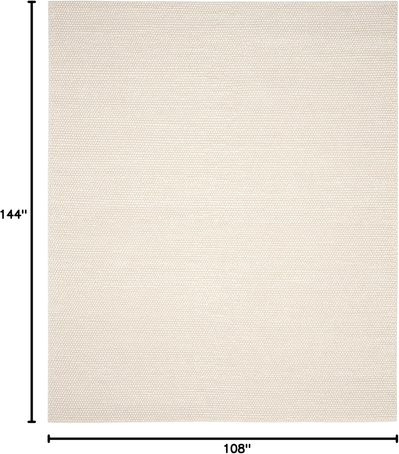 Ivory Wool Knotted Rug