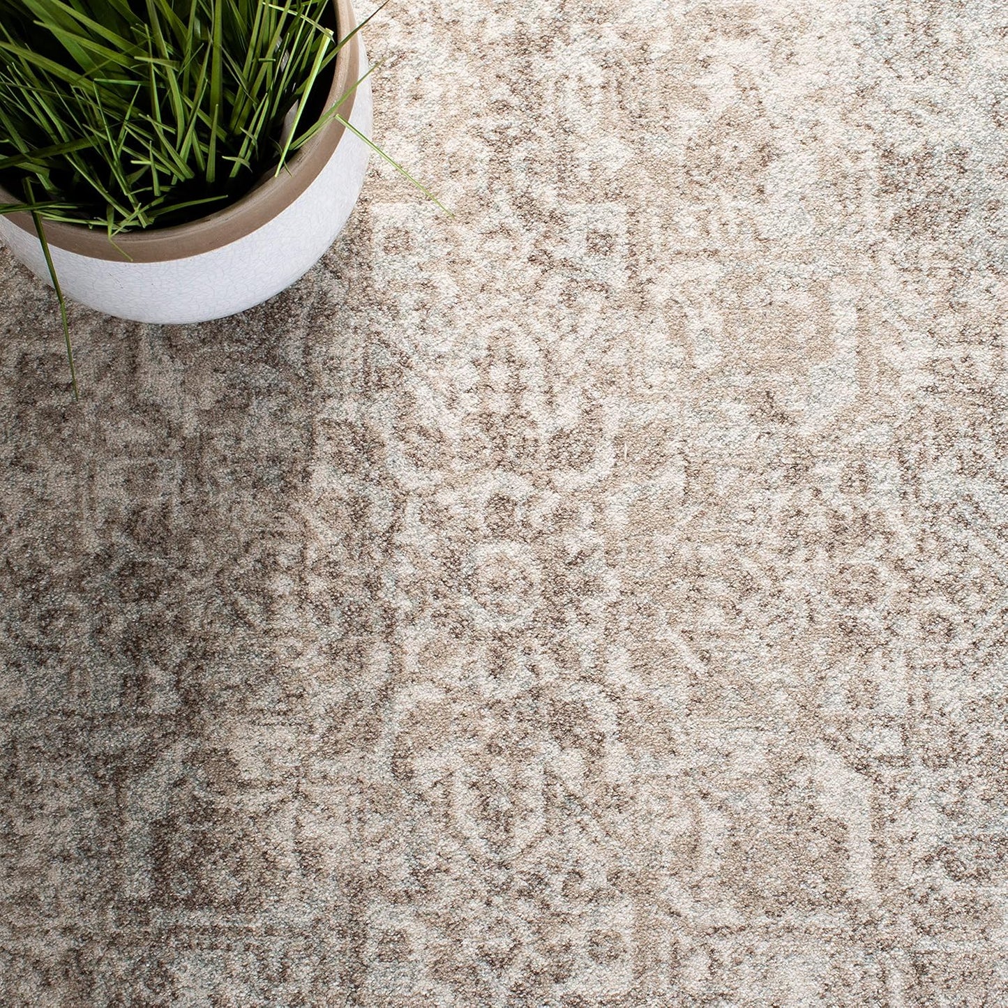 Ivory Taupe Evoke Area Rug