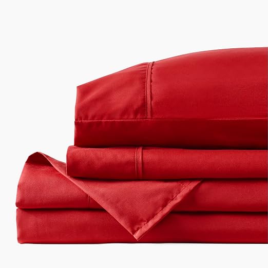 Red Velvet Cooling California King Sheets
