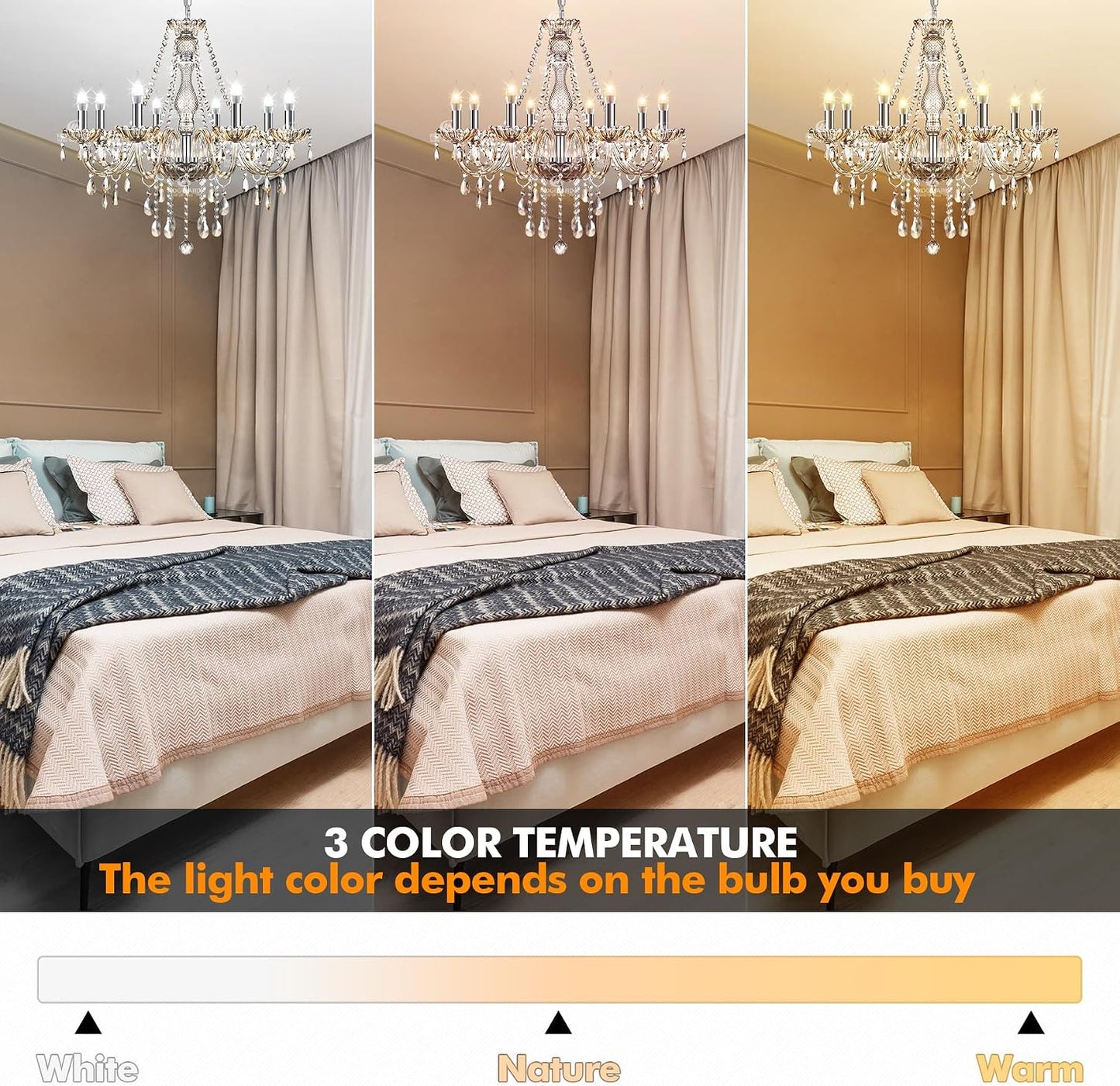 Cognac 8-Light Crystal Chandelier