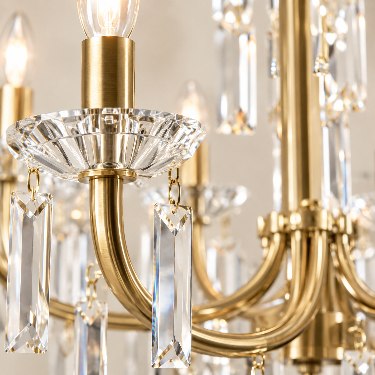 Modern 10-Light K9 Crystal Chandelier