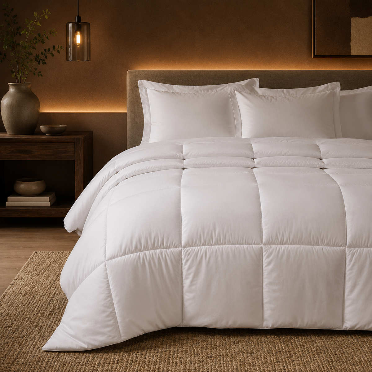 Classic White Oversized Comforter Set