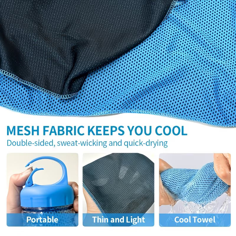 Instant Cooling Towel – Reusable Cold Cooling Towel for Sports, Gym, Travel & Hot Weather
