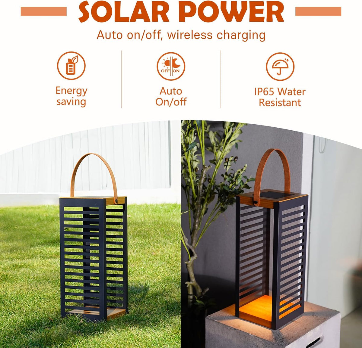 Solar Outdoor Floor Lanterns – 2-Pack