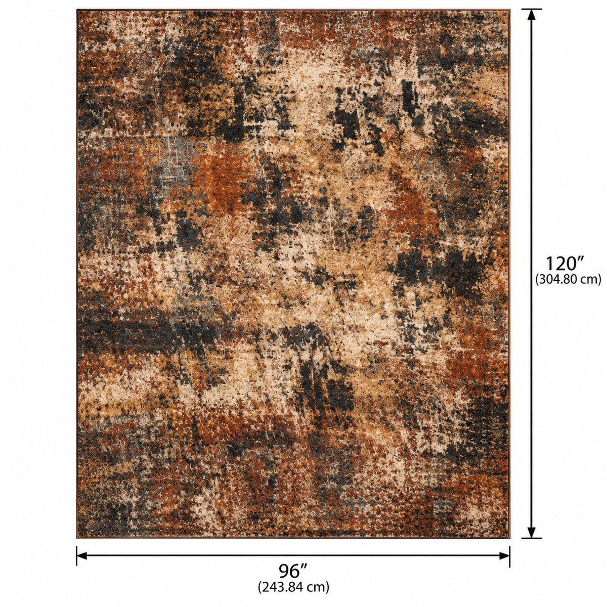 Abstract Soft Thick Pile Rug