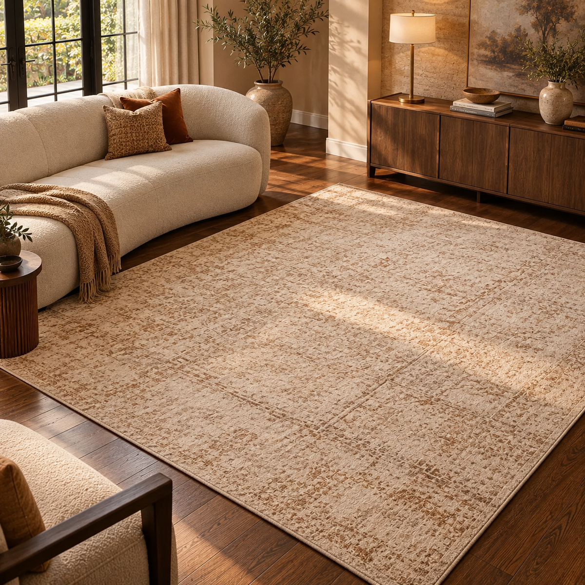 Ivory Taupe Evoke Area Rug