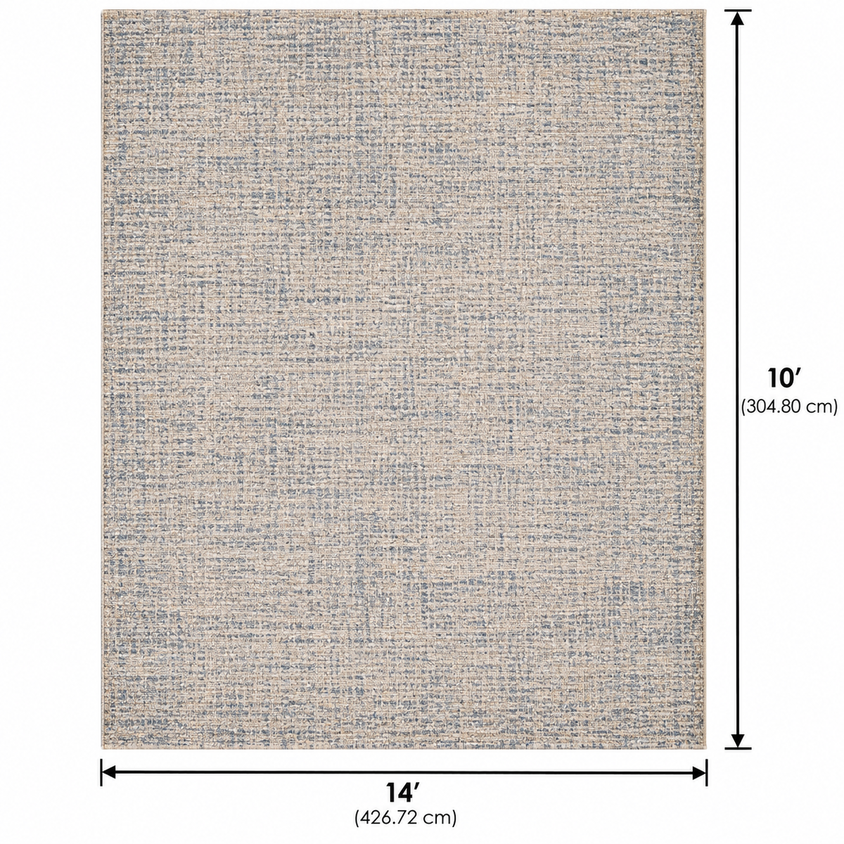 Blue Charcoal Abstract Wool Rug