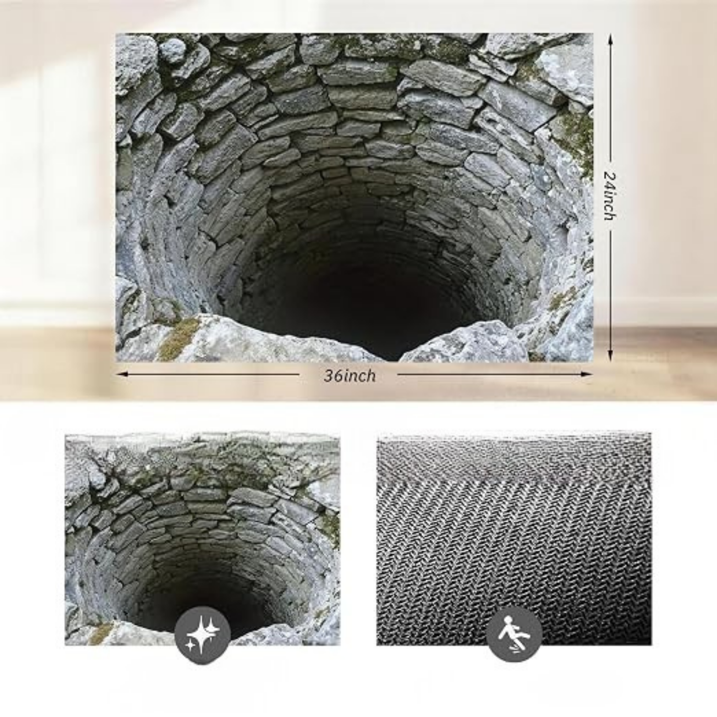 Stone Hole 3D indoor Doormat