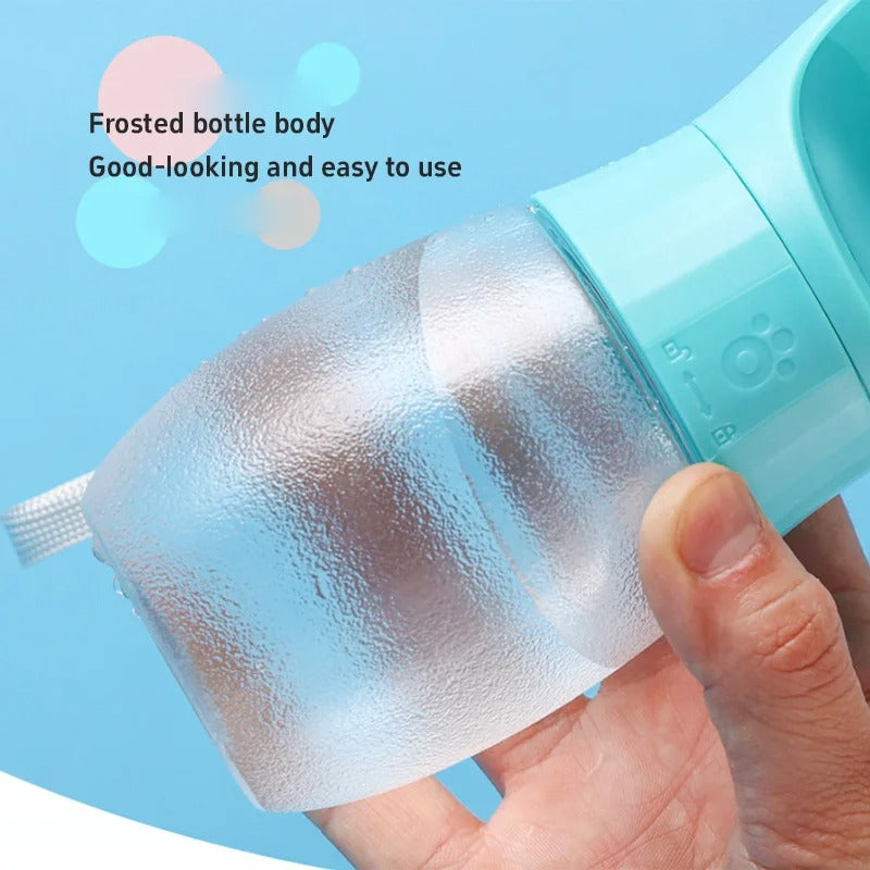 Portable Pet Water Bottle with Built-In Drinking Bowl for Dogs & Cats | Leakproof Travel Water Dispenser