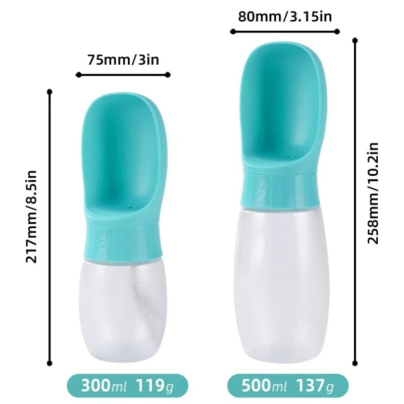 Portable Pet Water Bottle with Built-In Drinking Bowl for Dogs & Cats | Leakproof Travel Water Dispenser