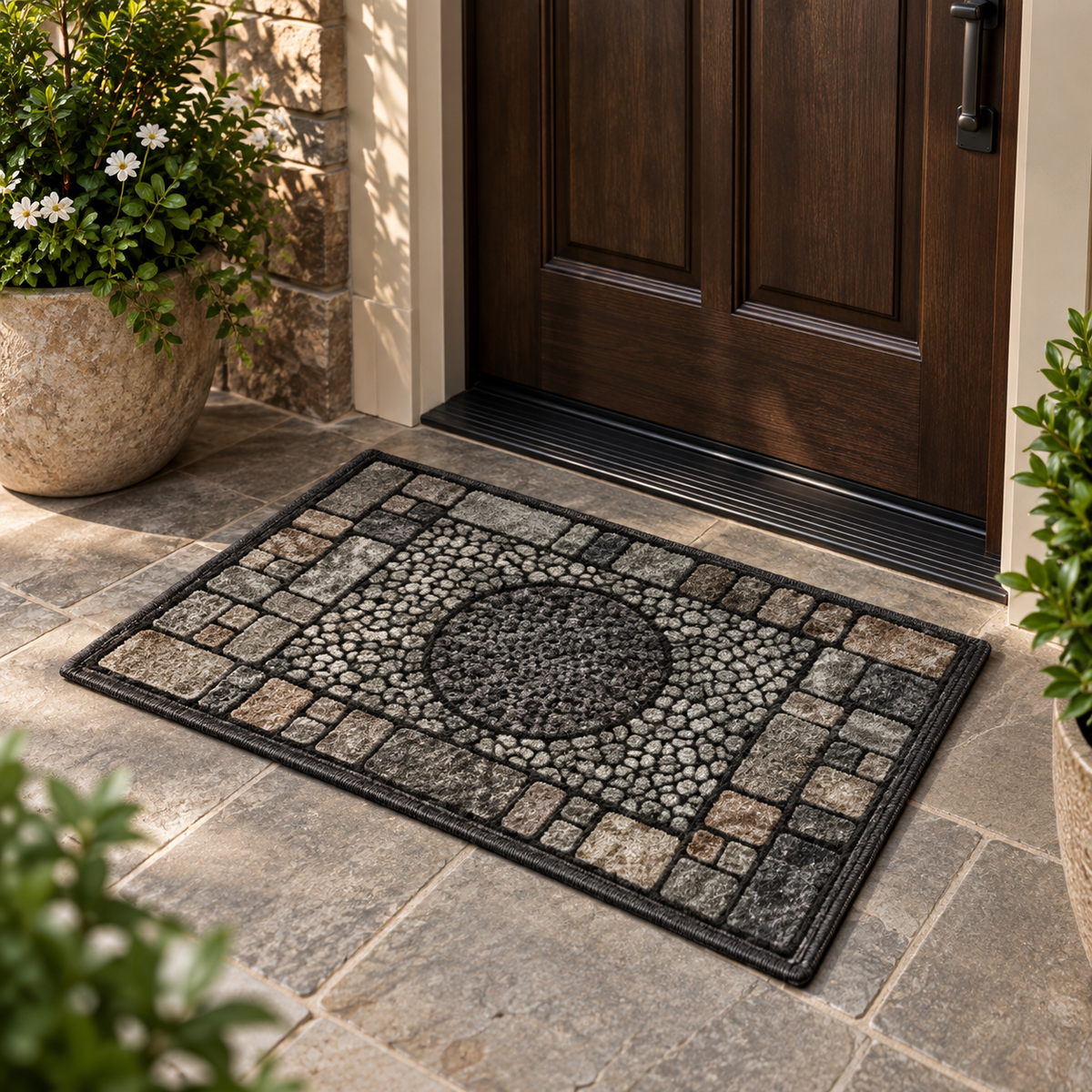 Gray Notre Dame Door Mat