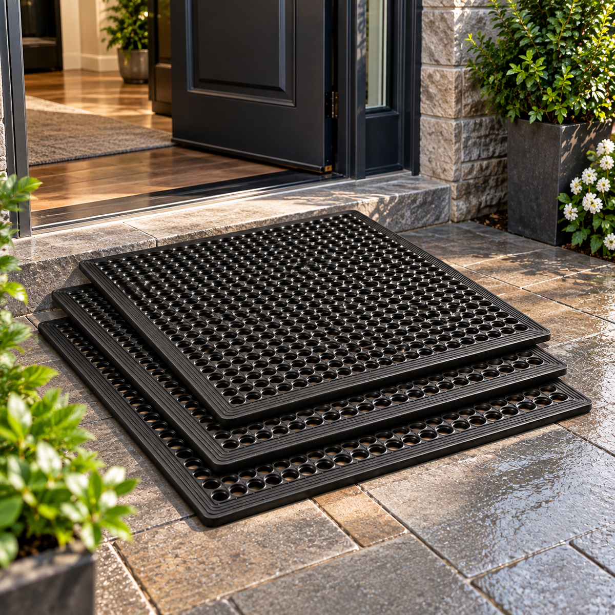 Rubber Drainage Floor Mat Set