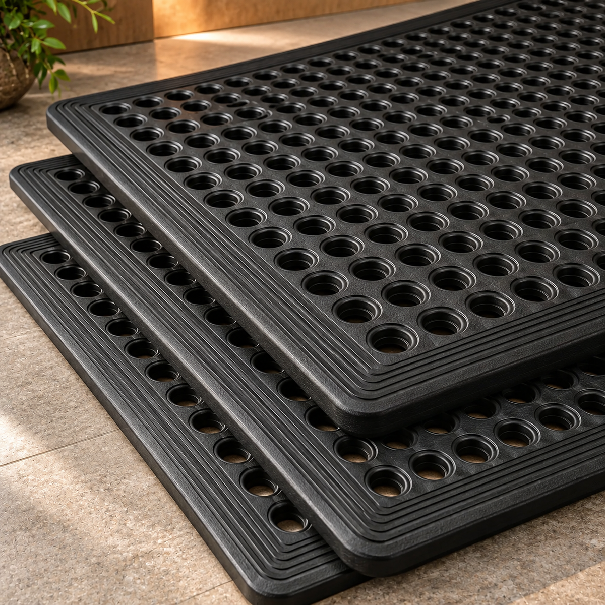 Rubber Drainage Floor Mat Set