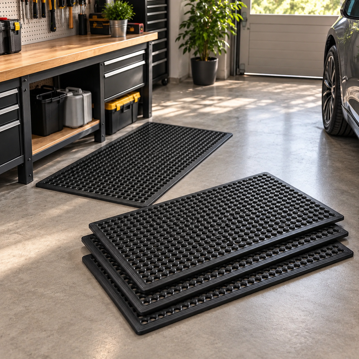 Rubber Drainage Floor Mat Set