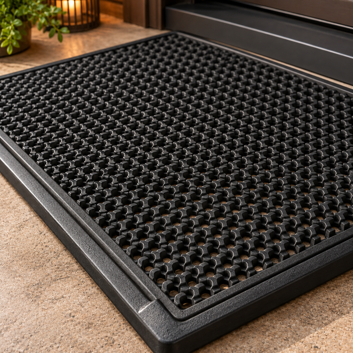 Black Outdoor Mat