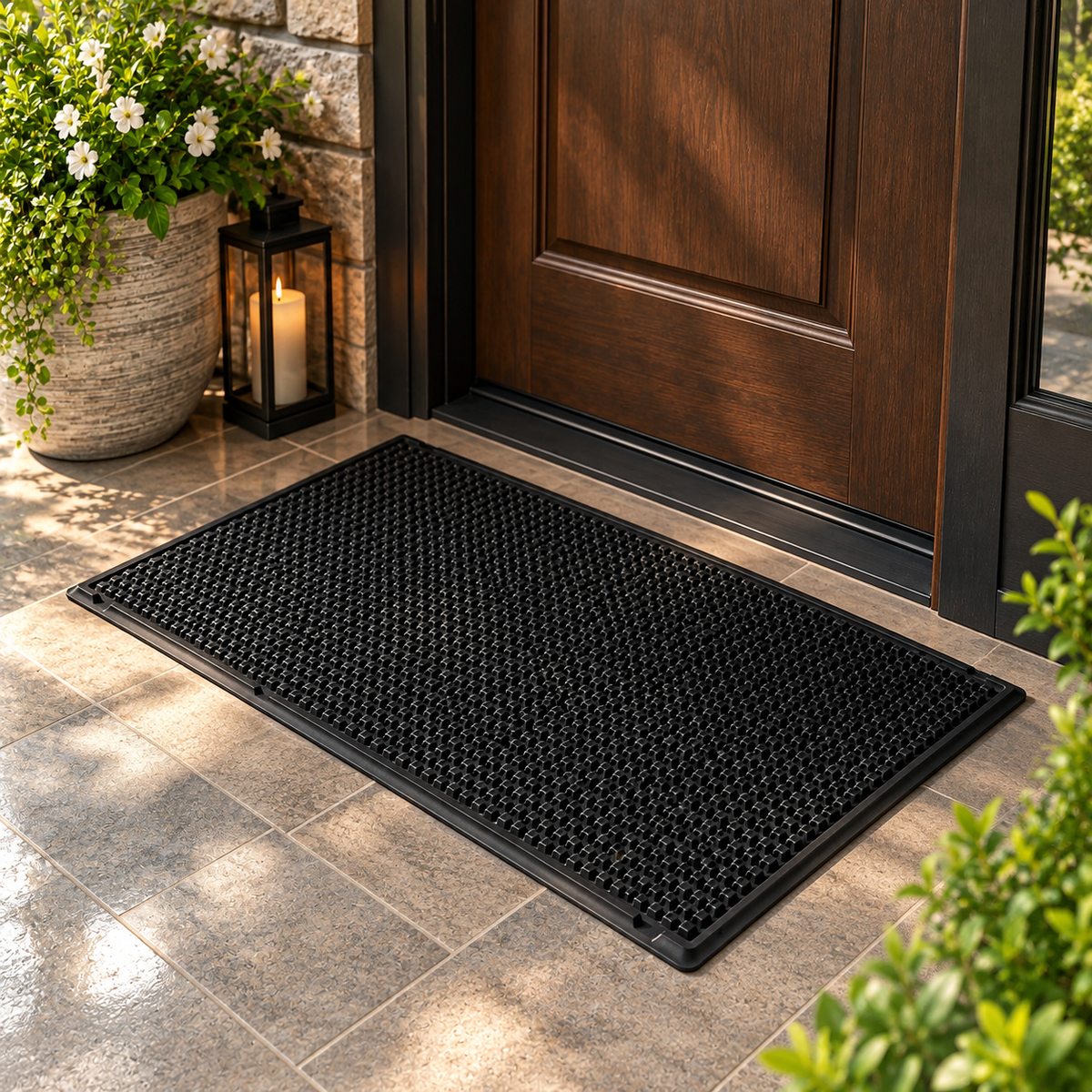 Black Outdoor Mat