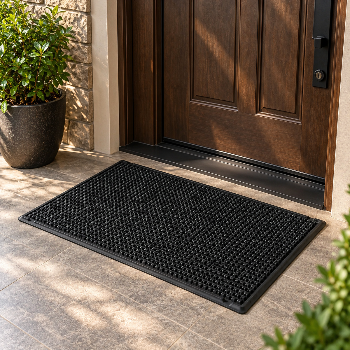 Black Outdoor Mat
