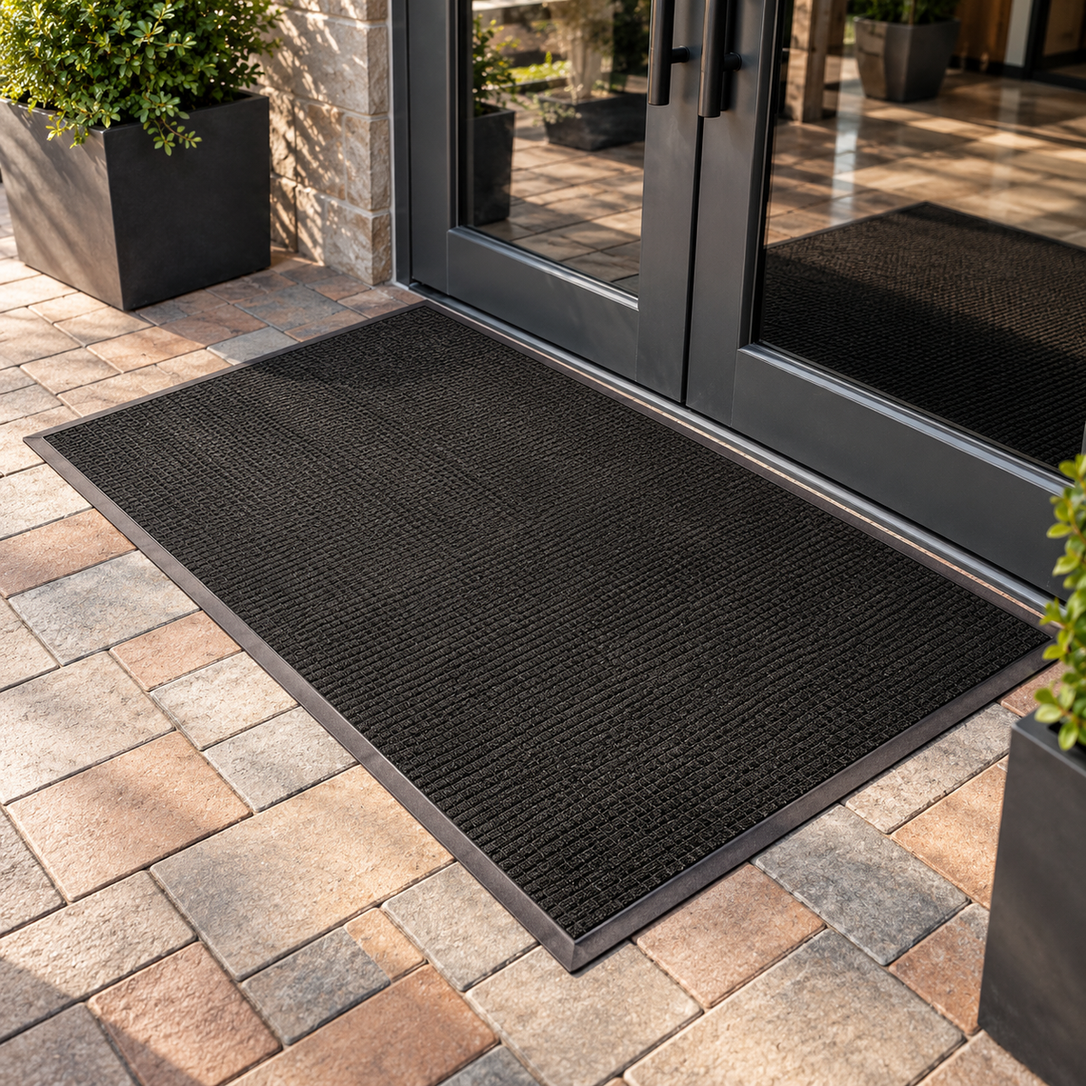 Black Rubber Entrance Mat