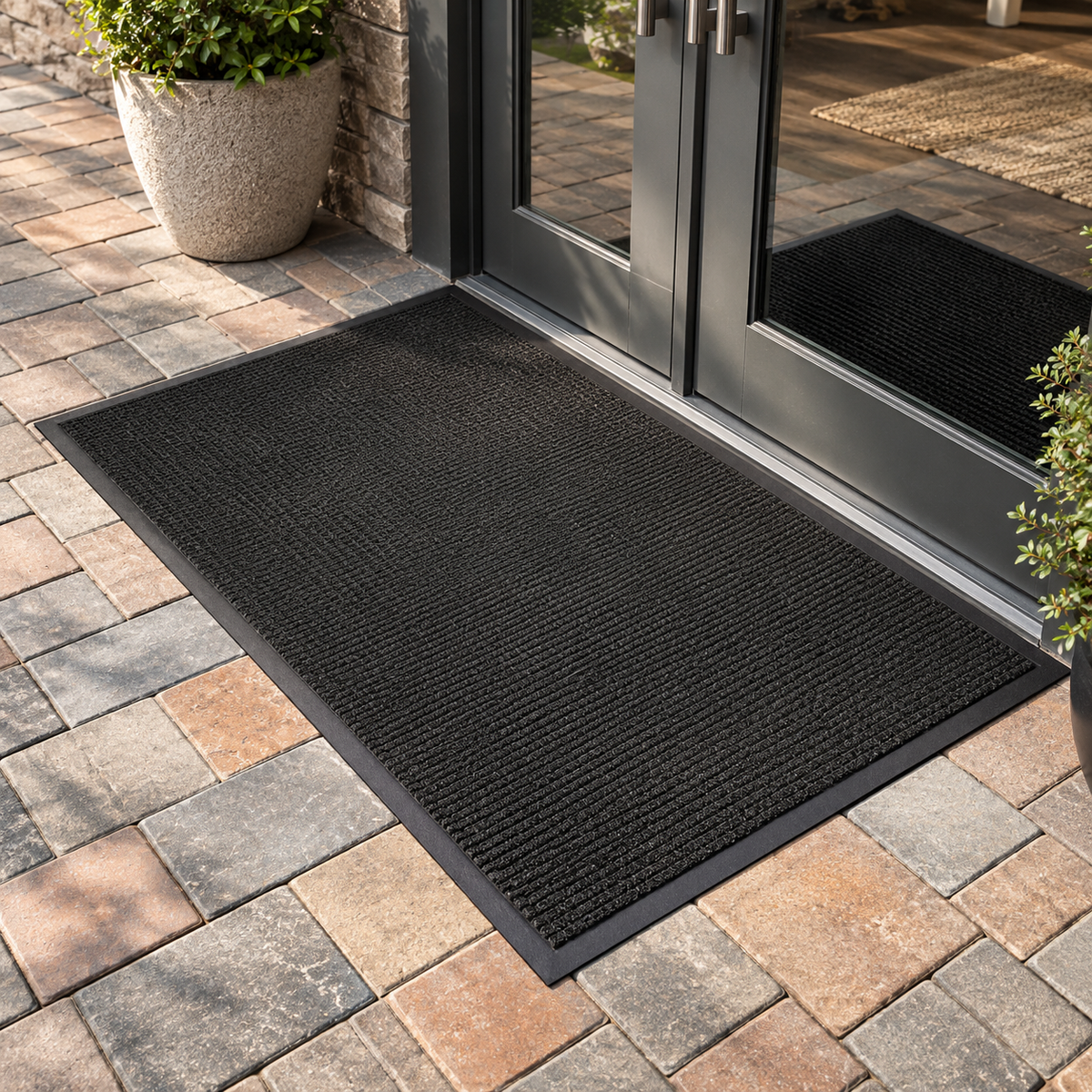 Black Rubber Entrance Mat