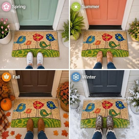 Colorful Birds Coco Doormat
