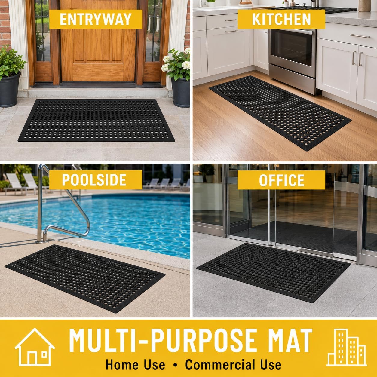 Rubber Drainage Floor Mat Set