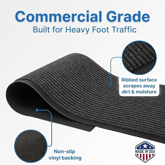 Charcoal Heavy-Duty Door Mat