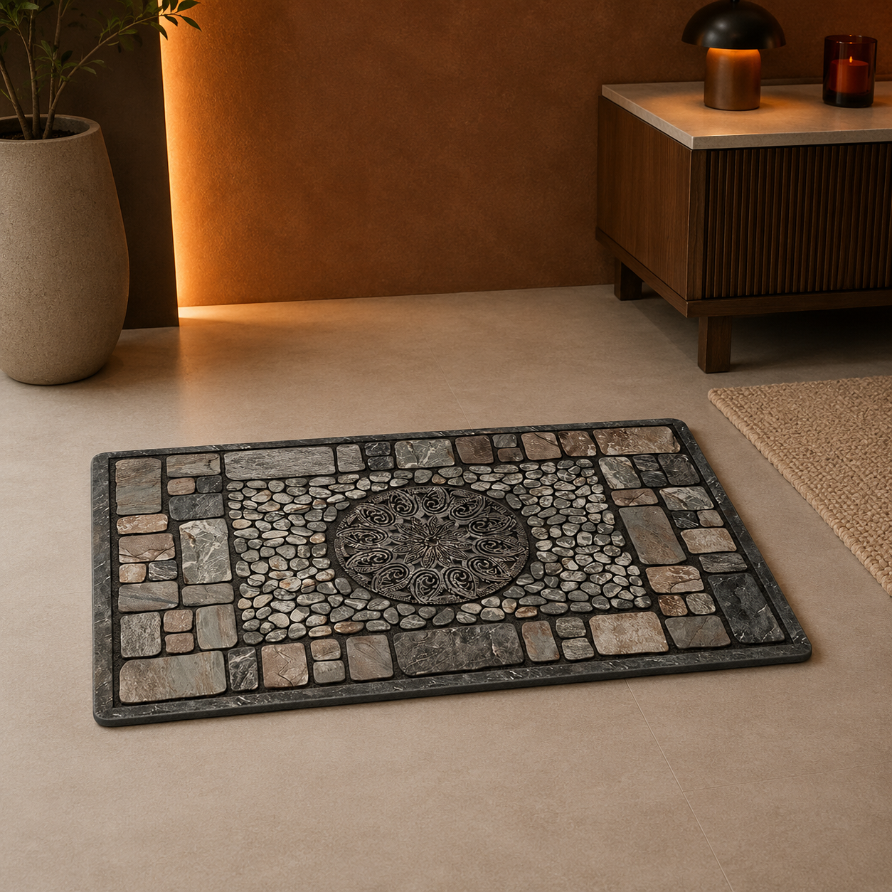 Gray Notre Dame Door Mat
