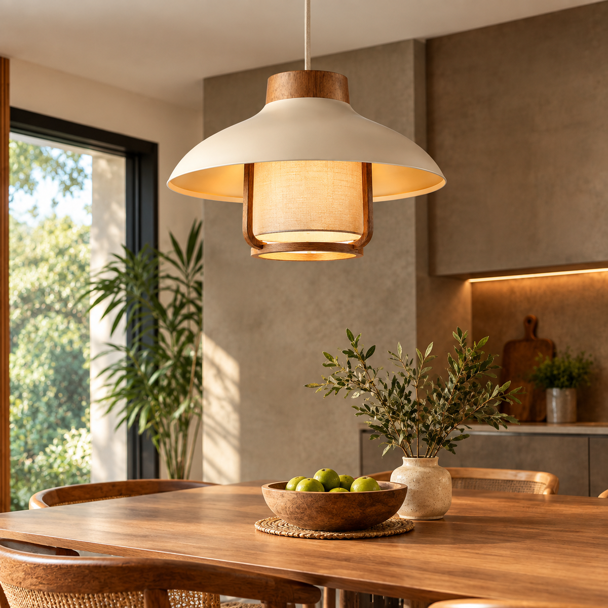 Vintage Rattan Birdcage Pendant Light