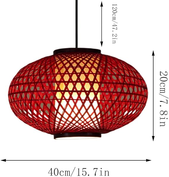 Vintage Rattan Birdcage Pendant Light