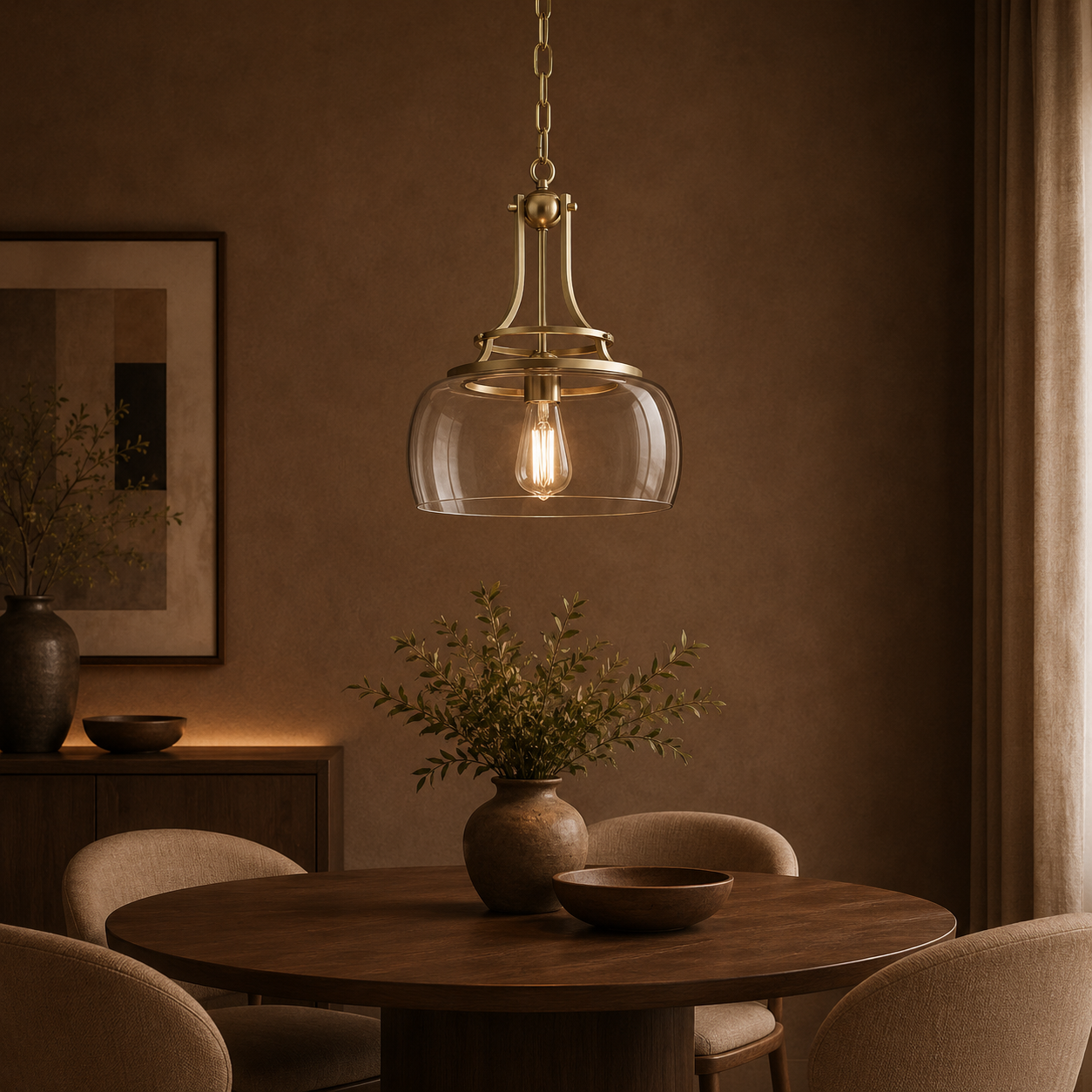 Brass LED Pendant Light