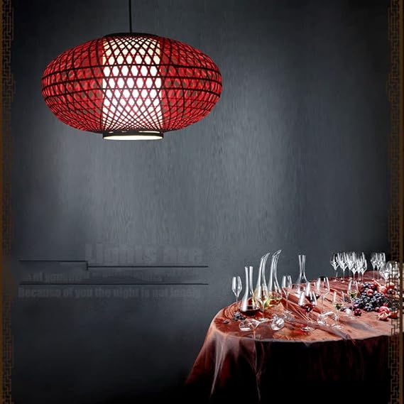 Vintage Rattan Birdcage Pendant Light