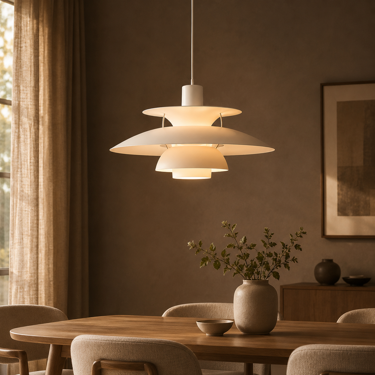 White PH5 Pendant Light