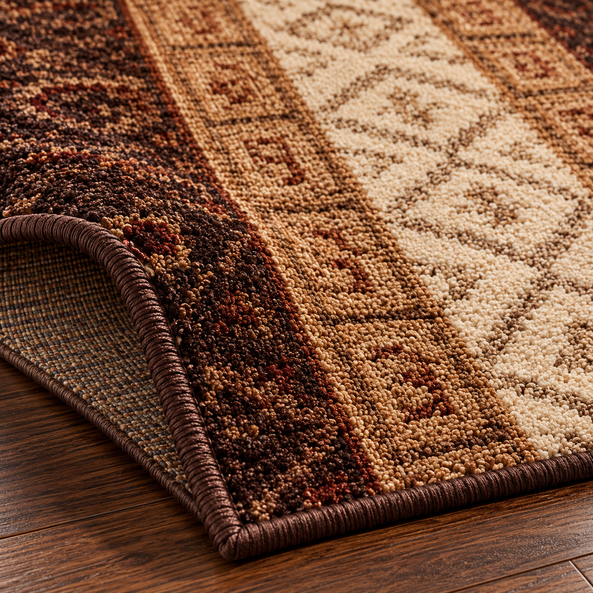 Brown Slip-Resistant Runner Rug