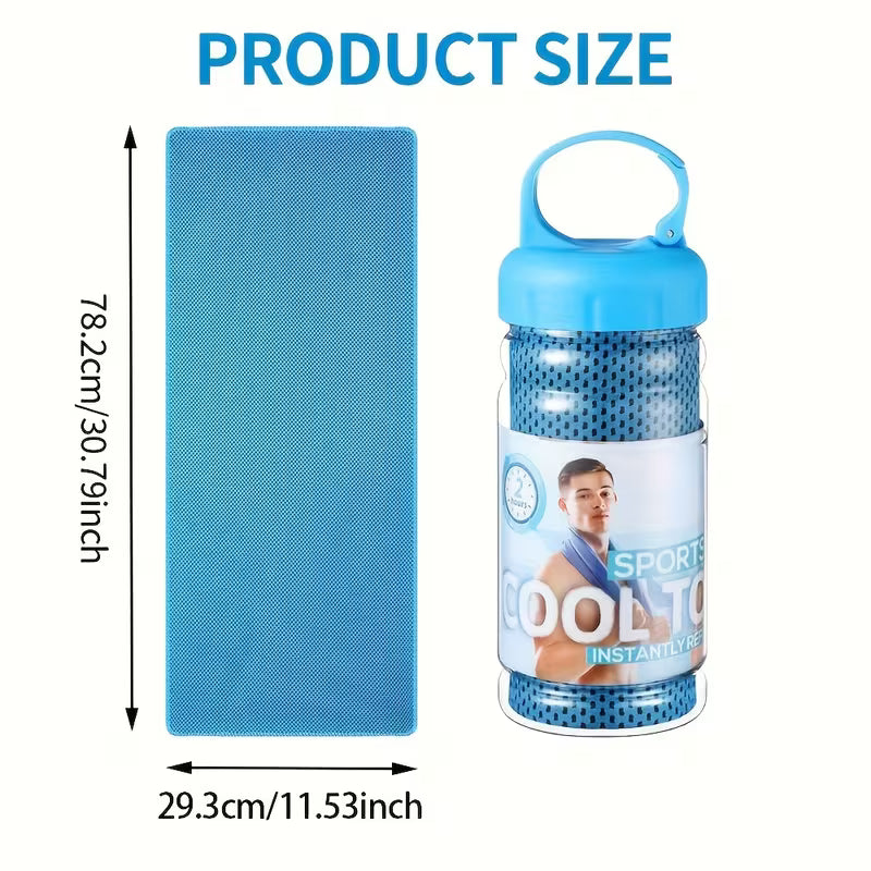 Instant Cooling Towel – Reusable Cold Cooling Towel for Sports, Gym, Travel & Hot Weather