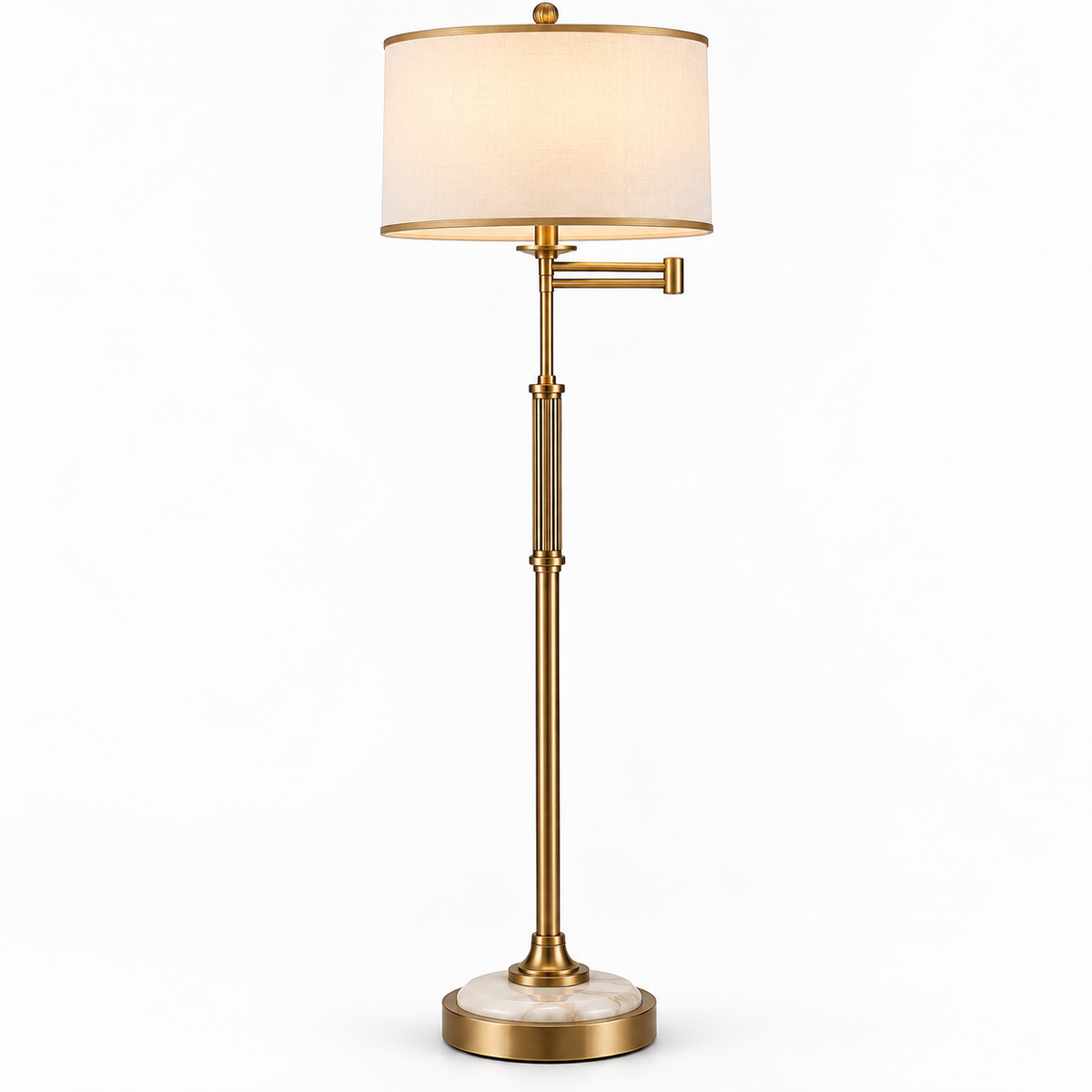 Modern Ceramic Floor Lamp with Remote, Black