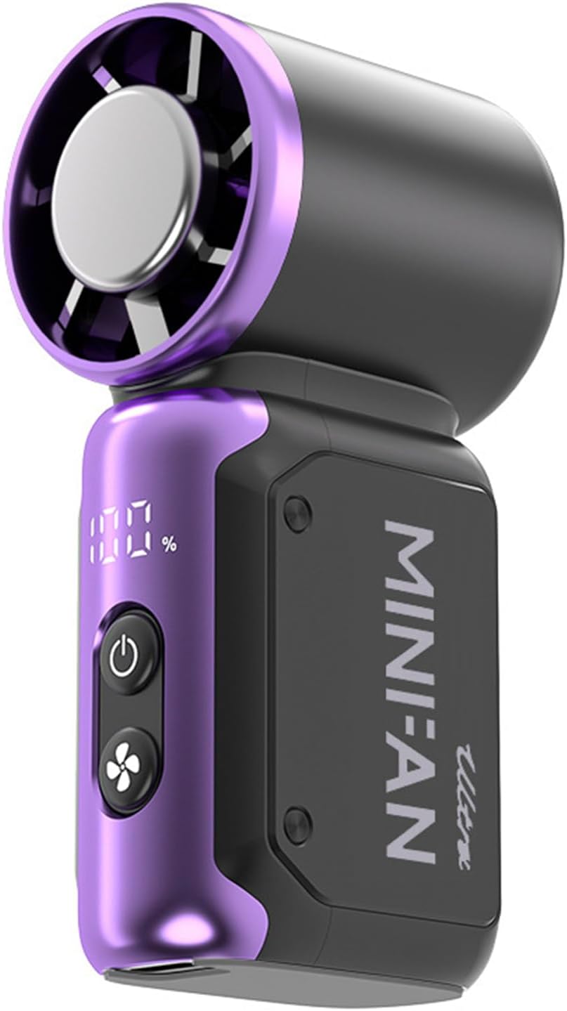 Portable Turbo Jet Fan – High-Speed Rechargeable Handheld Cooling Fan with Digital Display