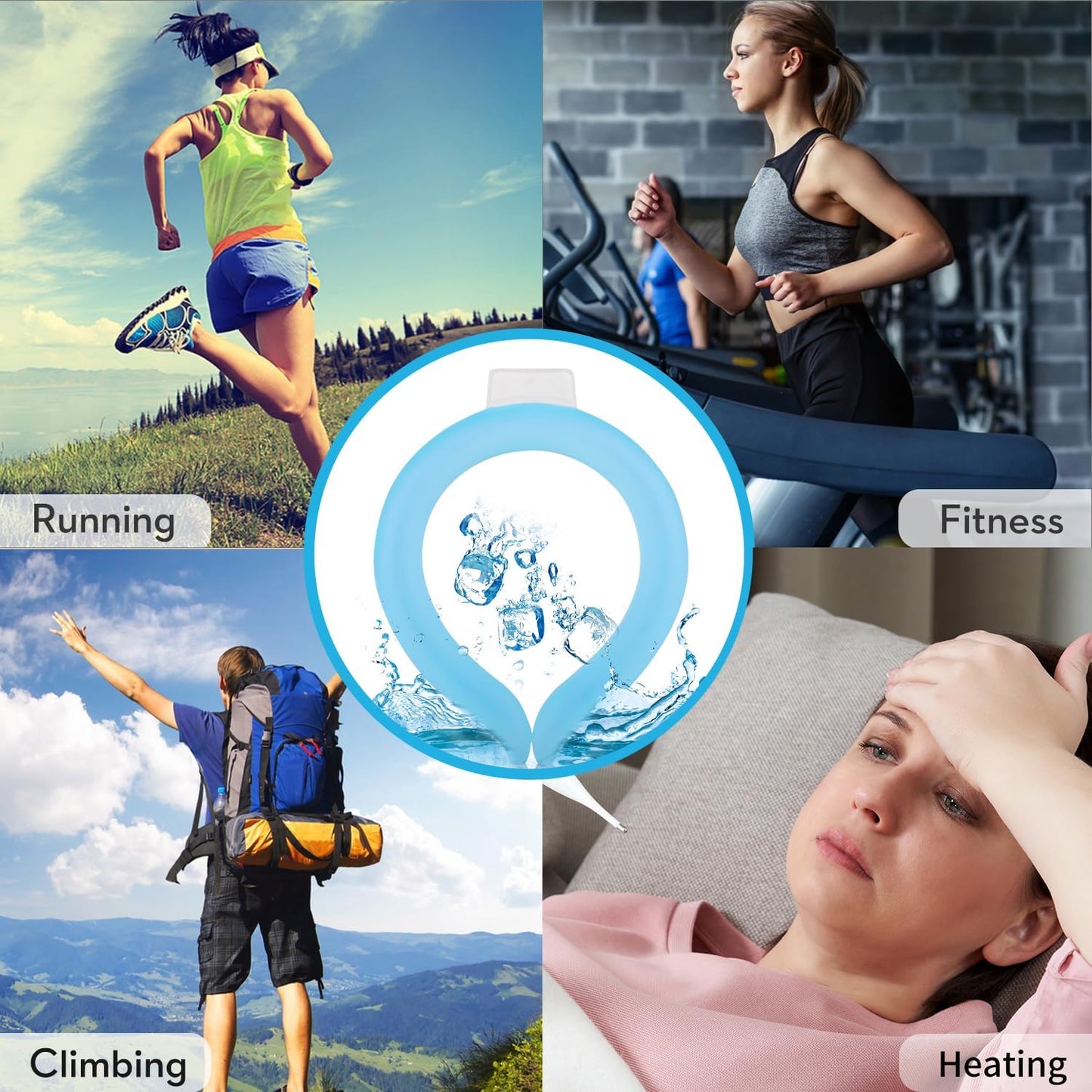 Reusable Cooling Neck Wrap – Instant Cooling Neck Band for Hot Weather, Sports & Outdoor Activities