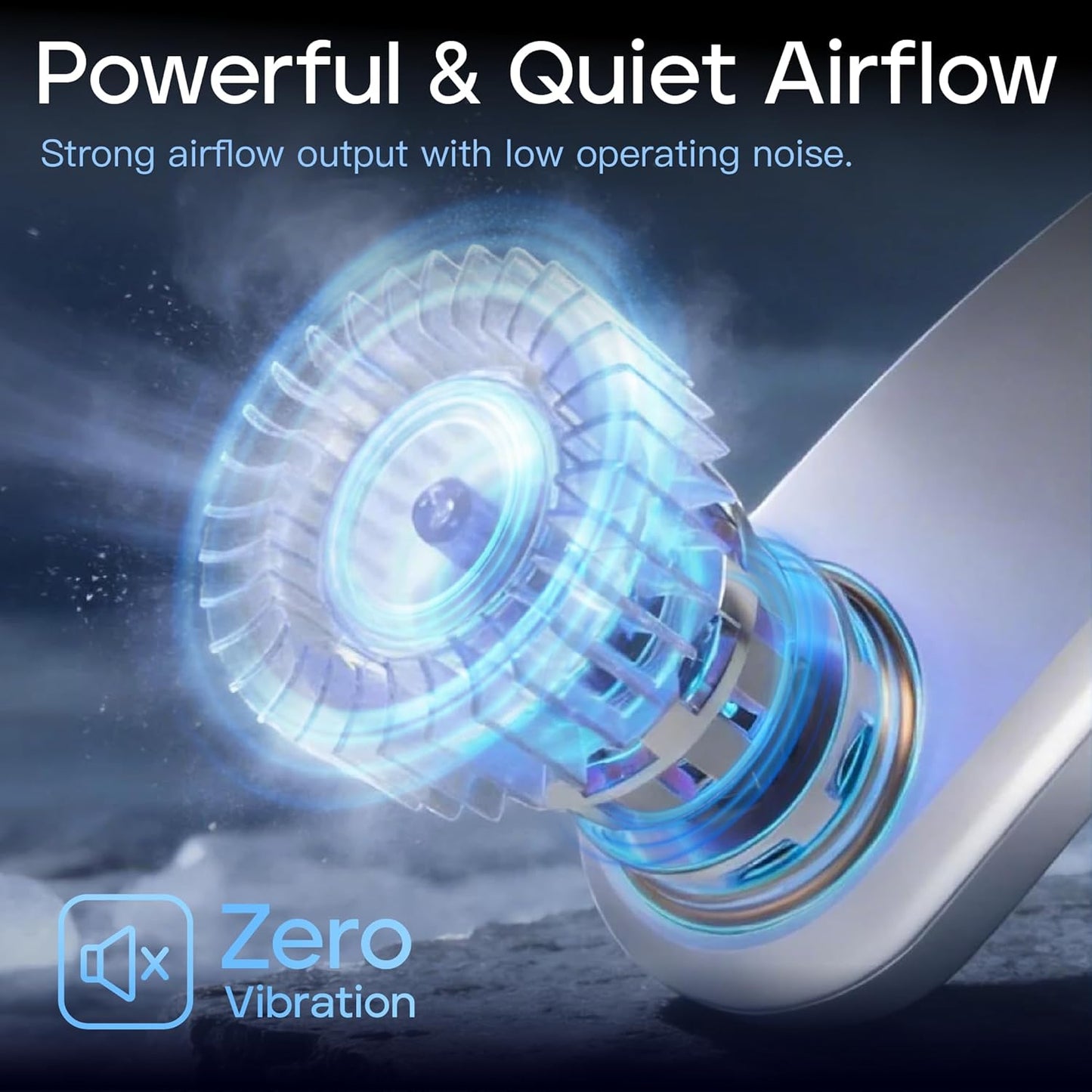 Portable Bladeless Neck Fan – Rechargeable Hands-Free Personal Cooling Fan with 3 Speed Settings