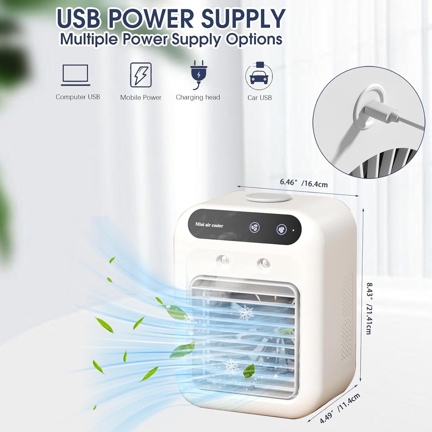 Wearable Neck Air Conditioner – Rechargeable Personal Cooling Device for Summer