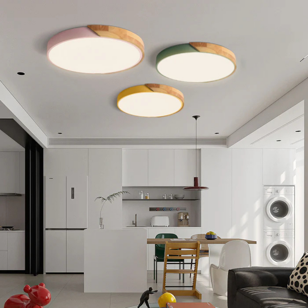 Scandinavian Wooden LED Ceiling Light
