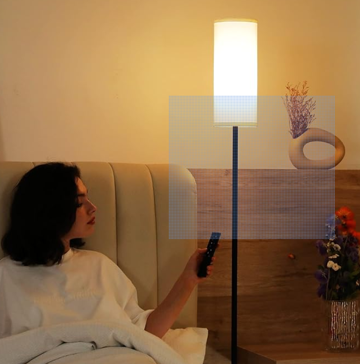 Modern 64" Dimmable Floor Lamp with Remote Control