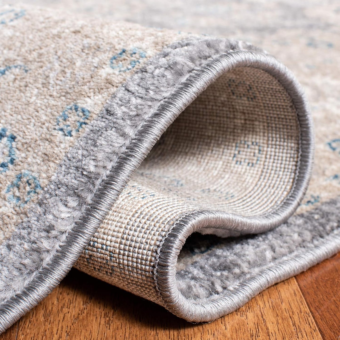 Light Grey Beige Vintage Rug