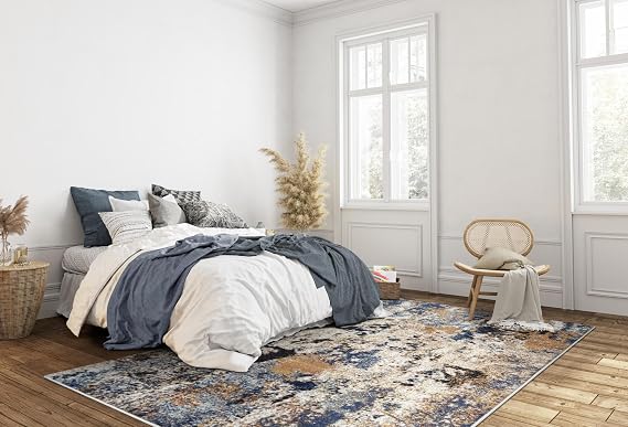 Abstract Soft Thick Pile Rug