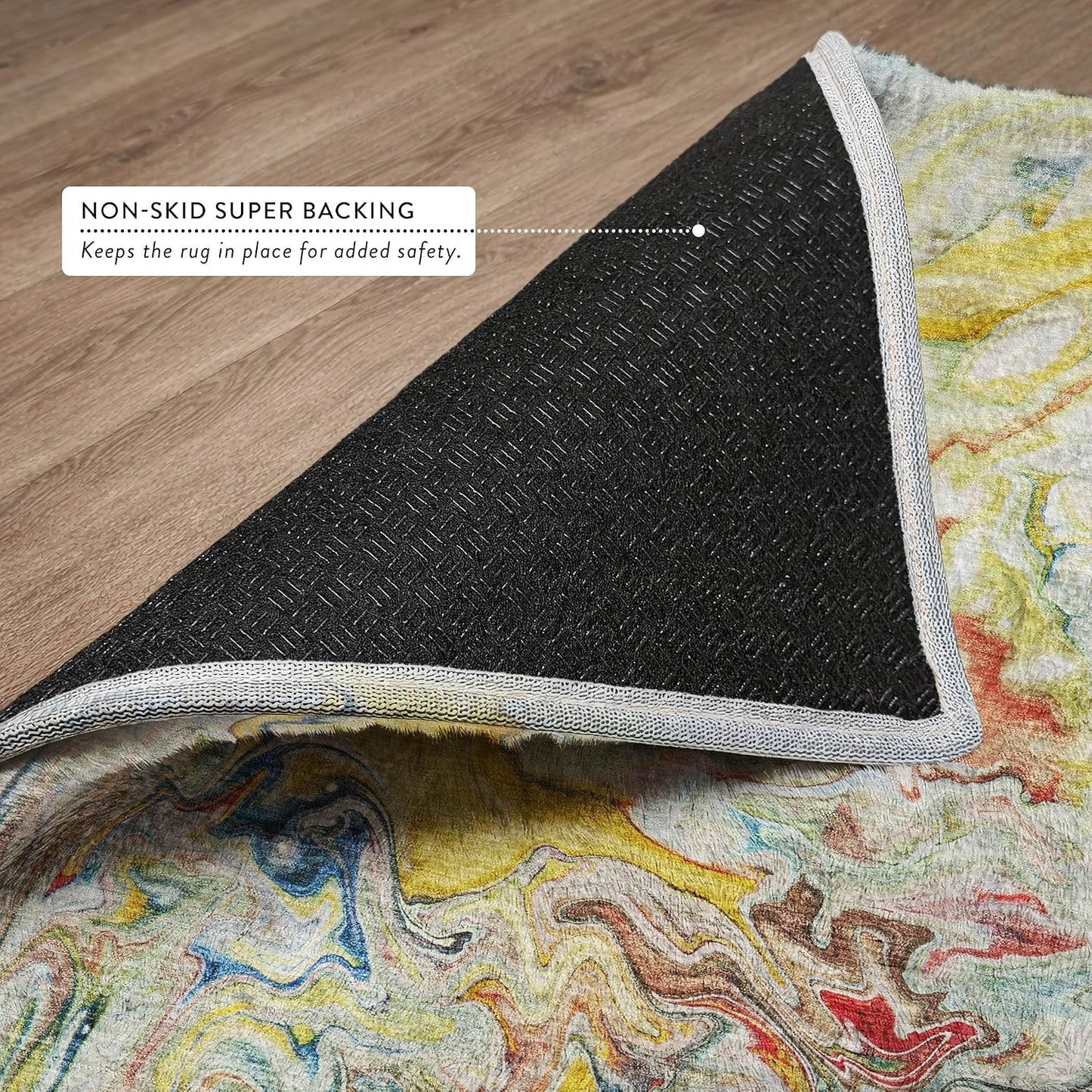 Ivory Shag Washable Rug