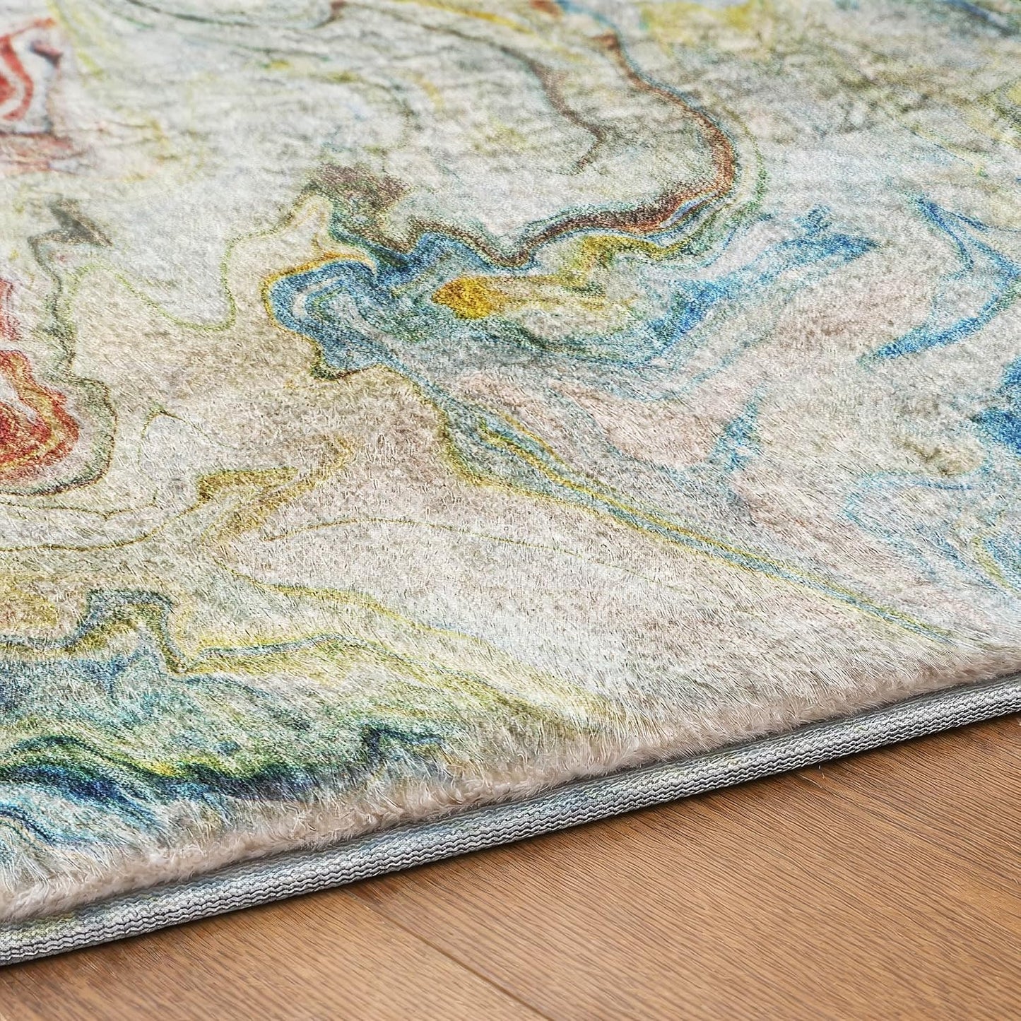 Ivory Shag Washable Rug