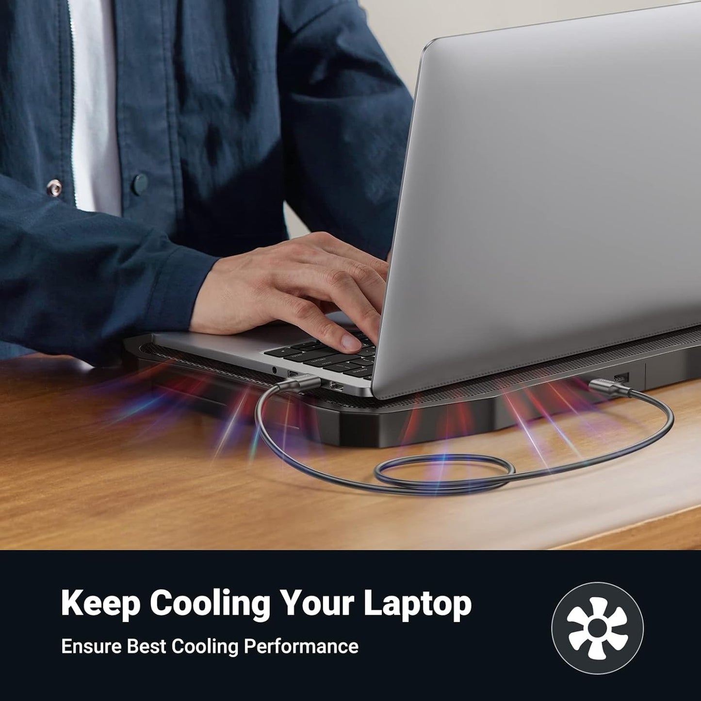 USB to USB, 5 Gbps USB 3.0 Cable, Nylon Durable Male to Male Cable, Compatible with Hard Drive, Cooling Fan/Pad, Camera, DVD Player, TV, Flash Light, Hub, Monitor, Speaker, and More 6.6 FT