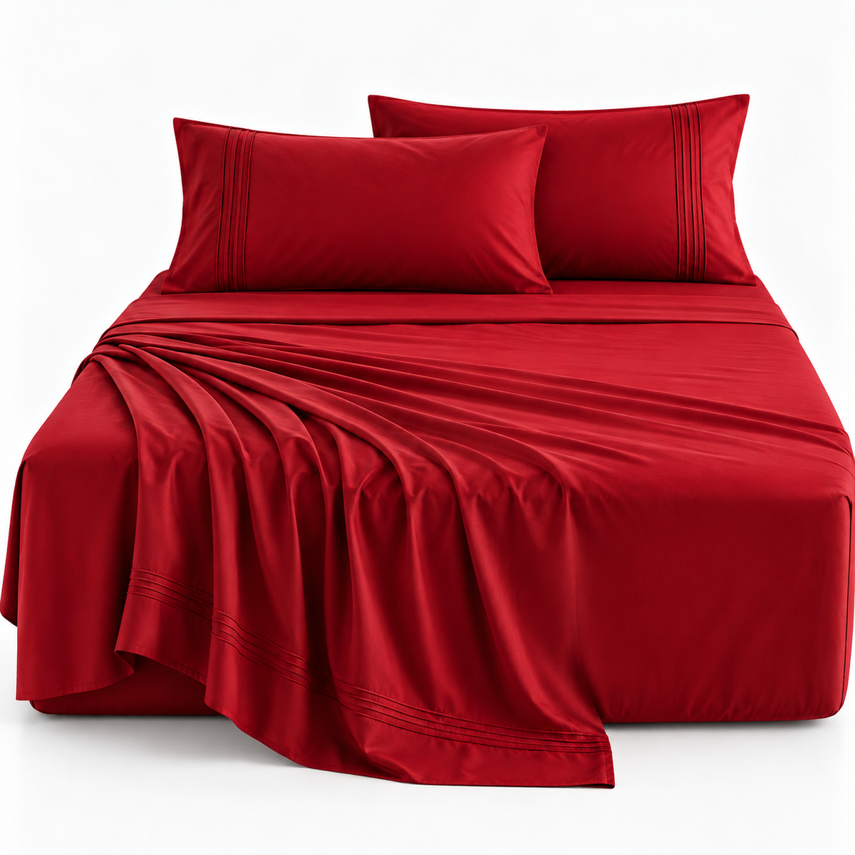 Red Velvet Cooling California King Sheets