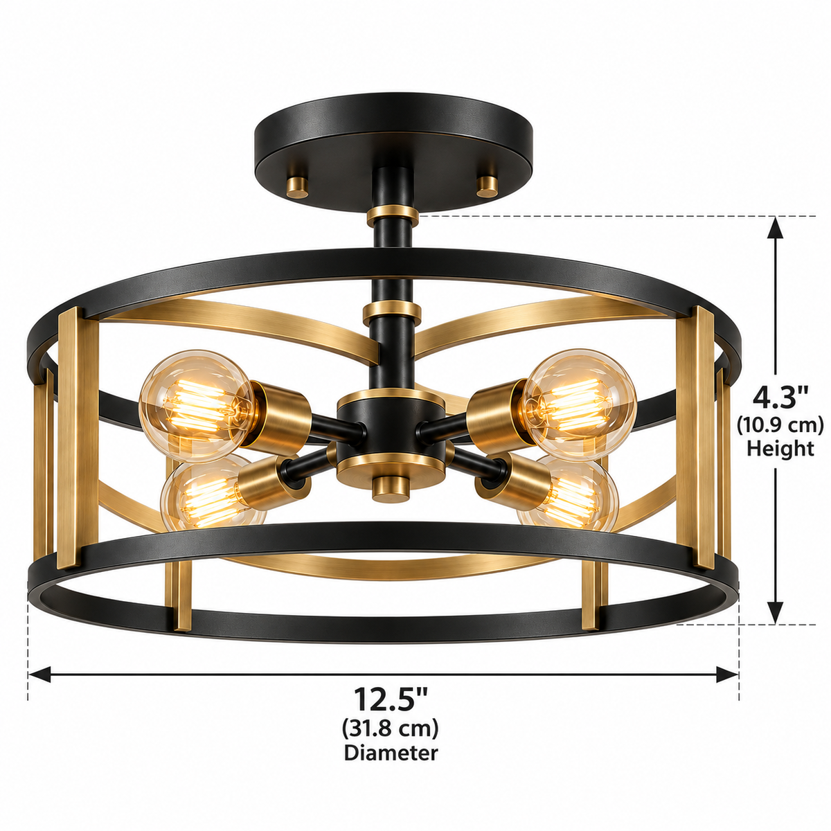 Farmhouse Cage Ceiling Light
